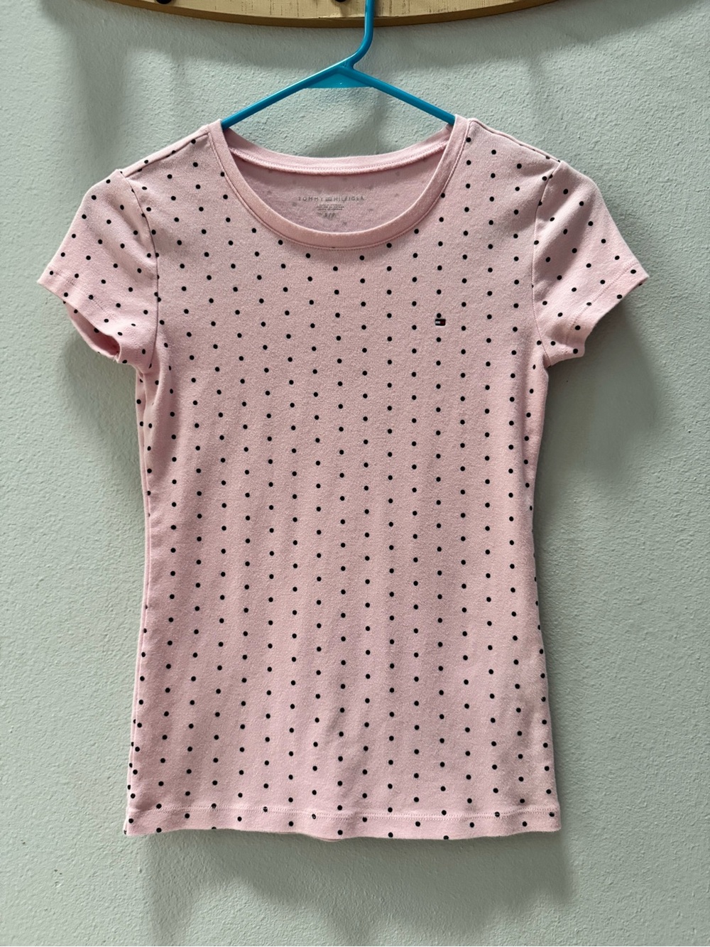 Tommy Hilfiger Pink Polka Dot Short Sleeve Tee